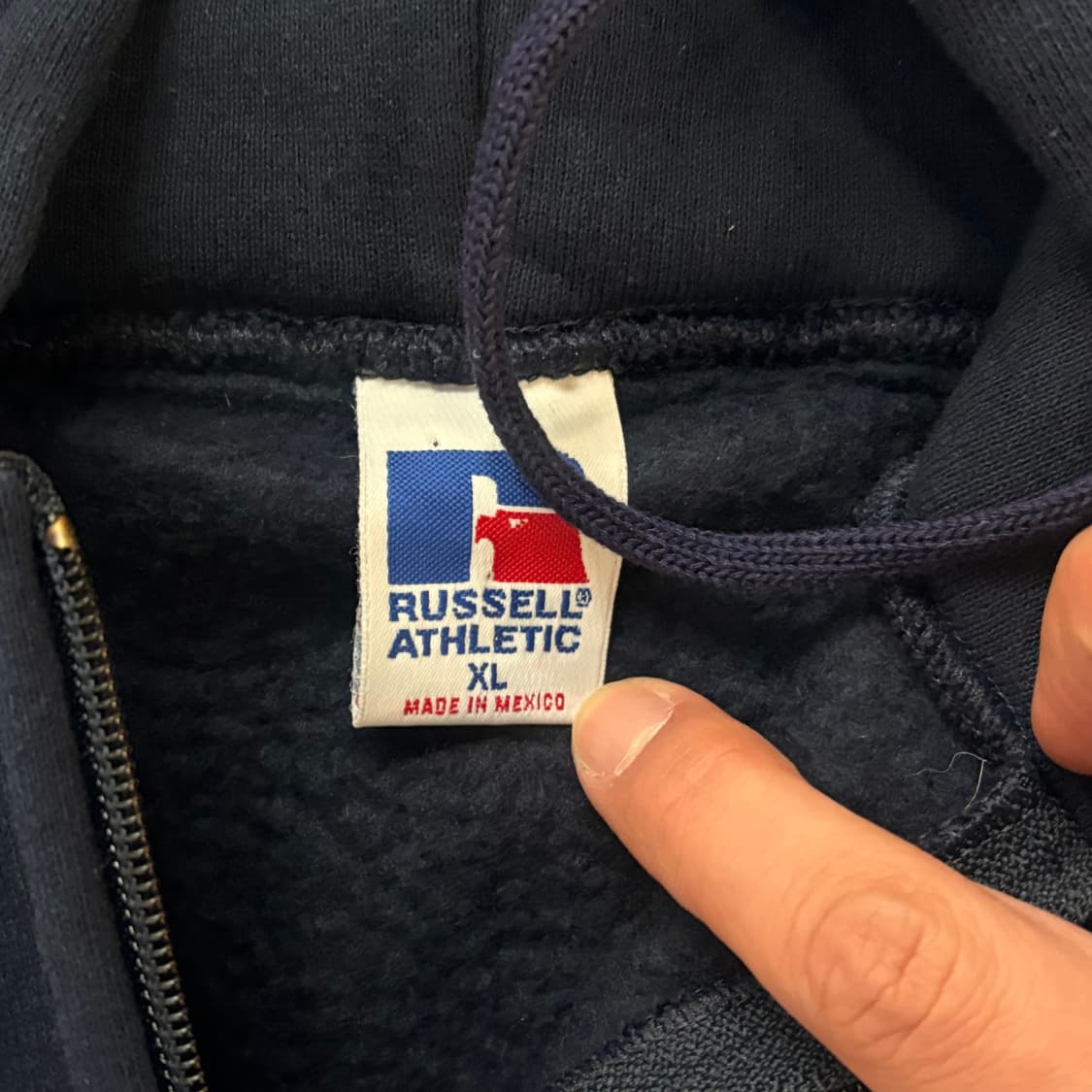 [XL] 러셀 집업 후드 네이비 USA 상품이미지7