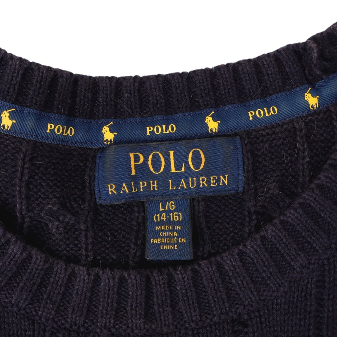 폴로 랄프로렌 네이비 코튼 케이블 니트 스웨터 상품이미지8