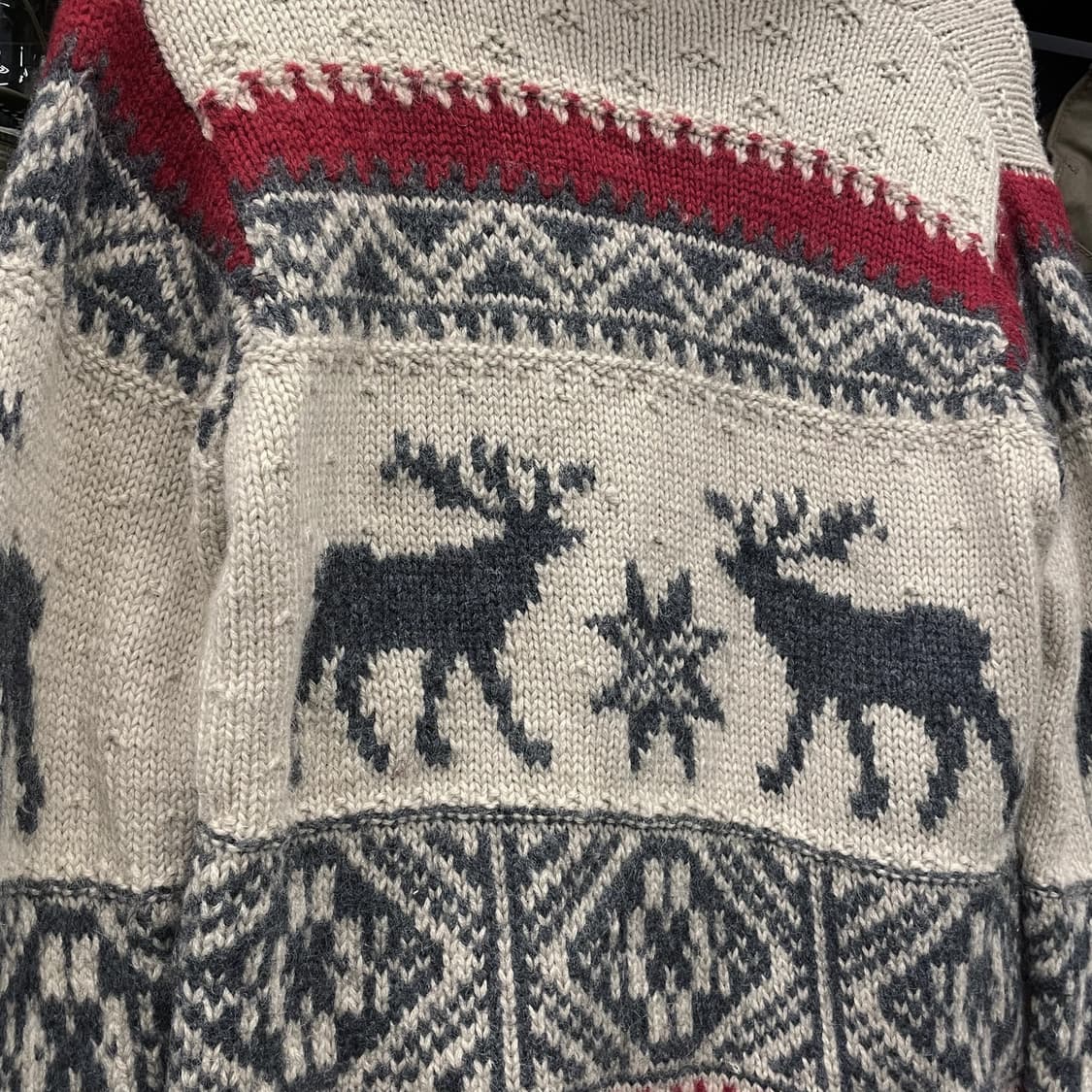 폴로 랄프로렌 노르딕 핸드 니트 사슴 패턴 코위찬 니트 가디건 상품이미지5