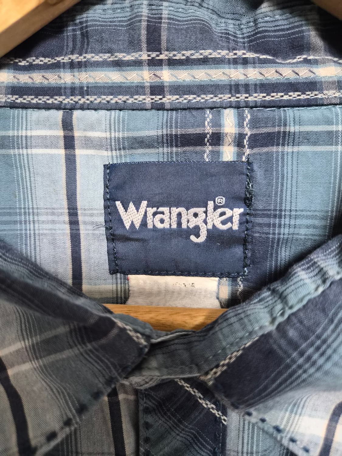 랭글러Wrangler 체크 웨스턴 셔츠 XL - S362 상품이미지4