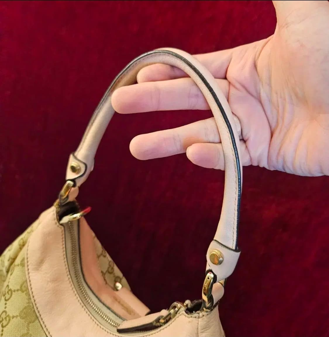 구찌(GUCCI) 핑크 자카드 미니 호보백 25 x 20 x 9 size 상품이미지5