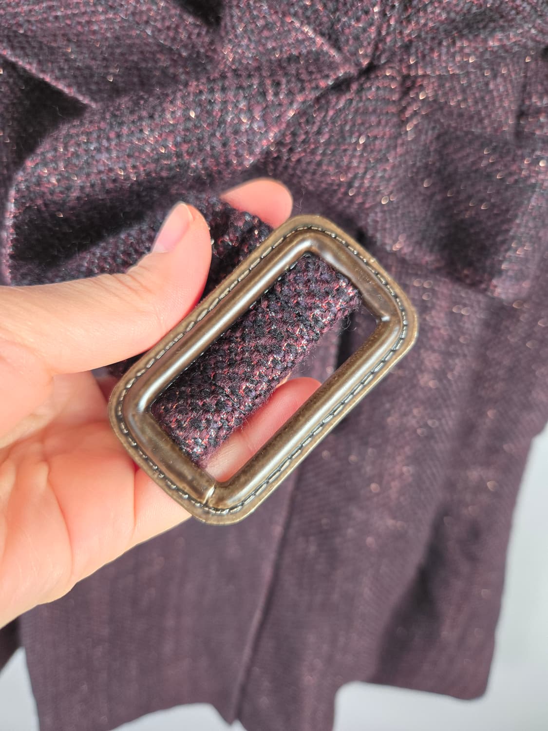 [무료배송]오즈세컨 55 여성 울 혼방 벨트 트렌치 원피스 상품이미지6