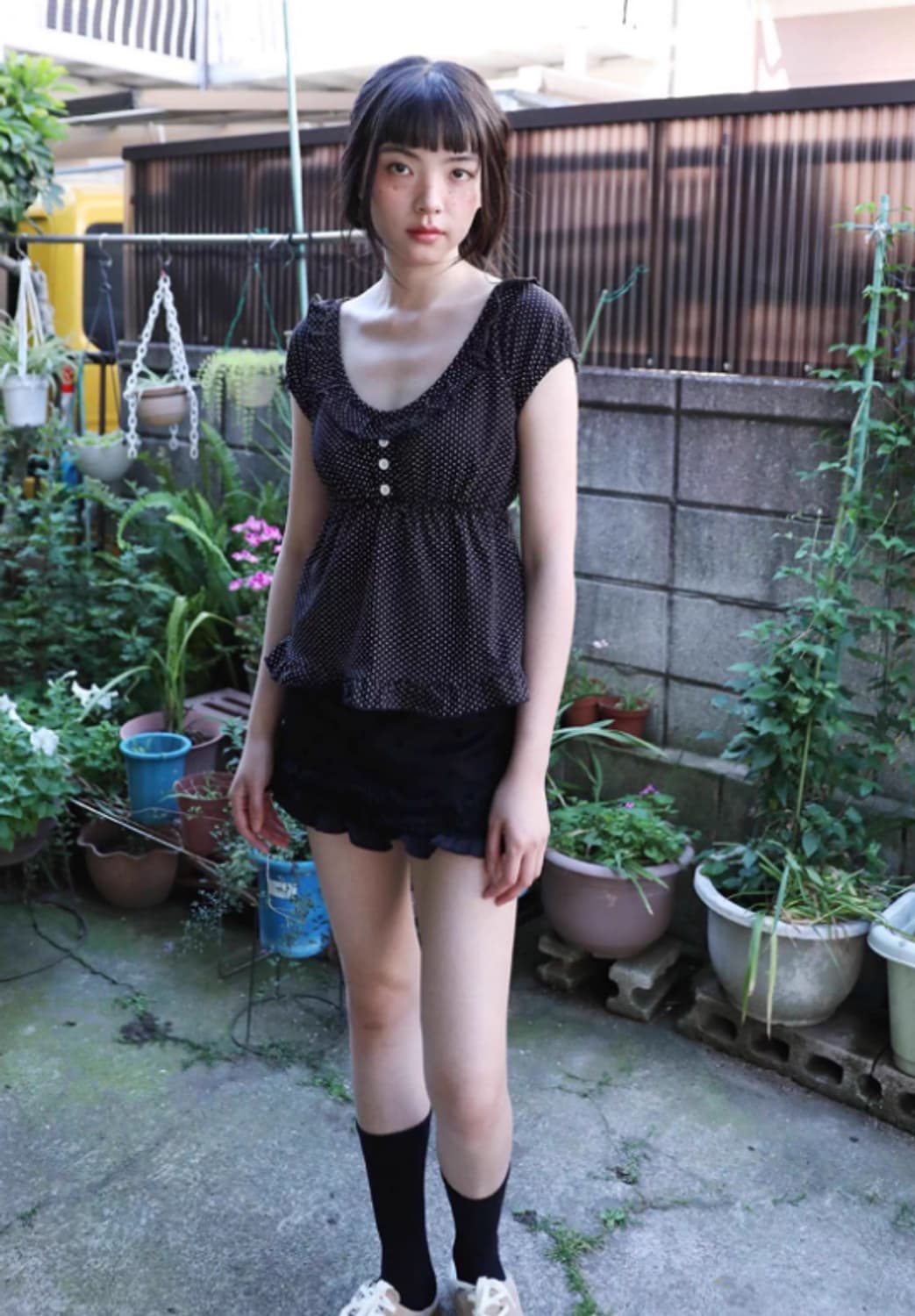 MESH STAR RUFFLE MINI SKIRT 상품이미지5