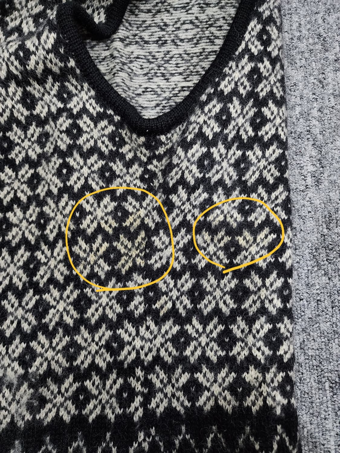 GAP 갭 90s 자카드 빈티지 메탈 버클 울 니트 베스트 조끼 L 상품이미지6