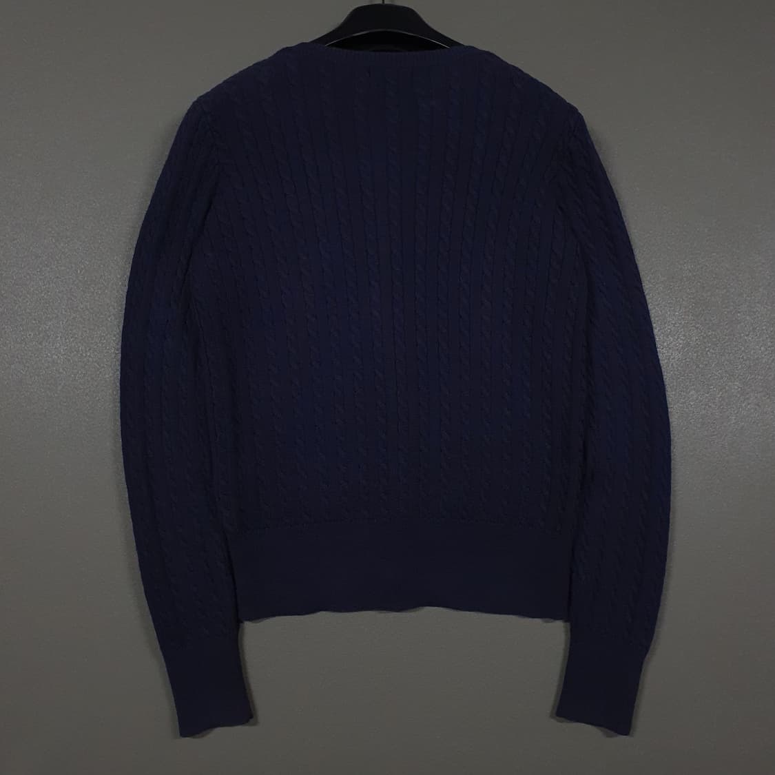 여성) 폴로 랄프로렌 신형 걸즈 포니 케이블 니트 꽈배기 가디건 네이비 상품이미지10