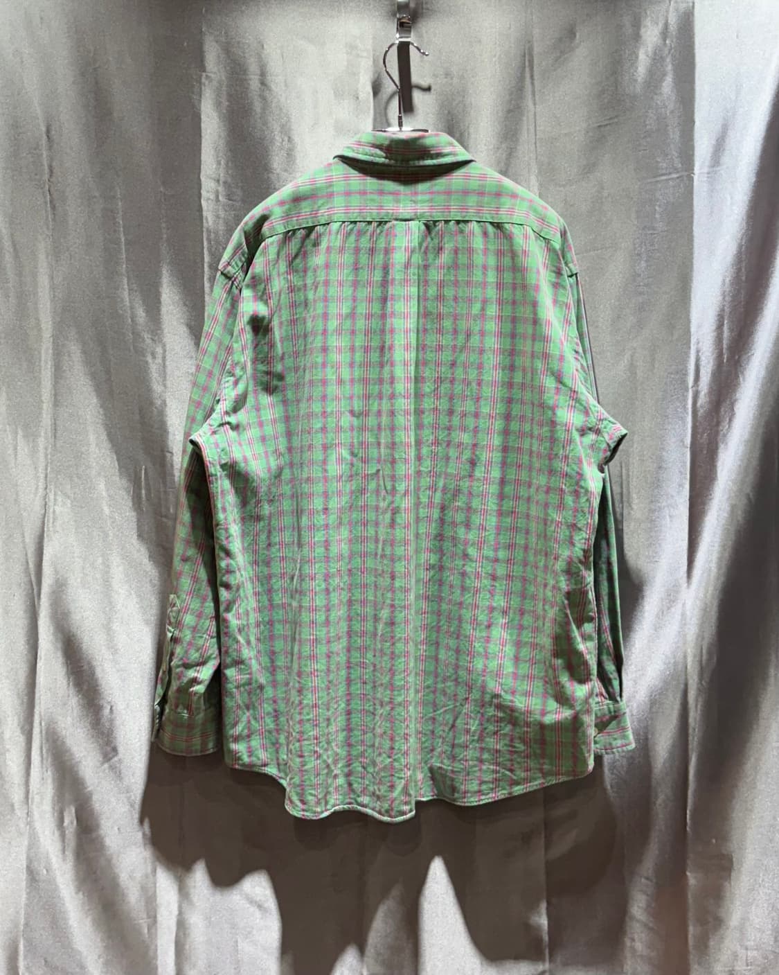 L 폴로랄프로렌 퍼플체크 그린 셔츠 상품이미지3