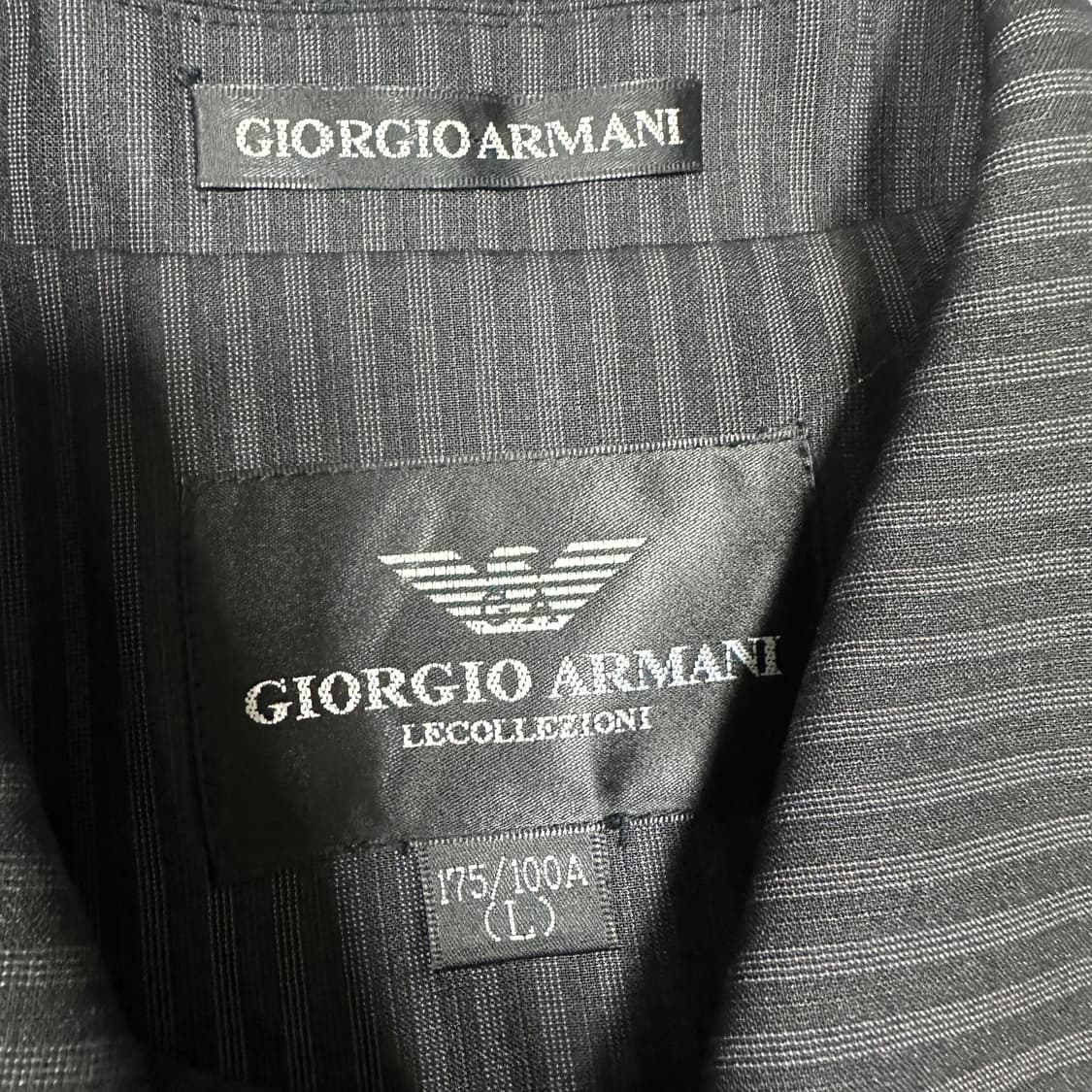 ✨ (바배) 조르지오 알마니 스트라이프 블루종 자켓  상품이미지3