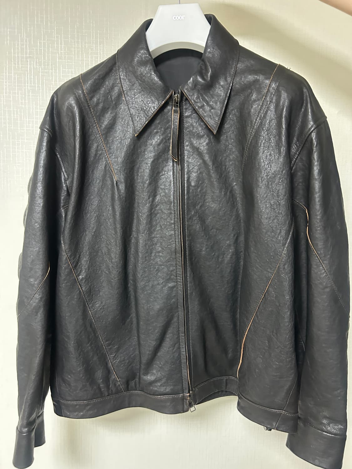 (마지막 인하) 쿠어 컷오프 가죽 블랙 L 상품이미지3