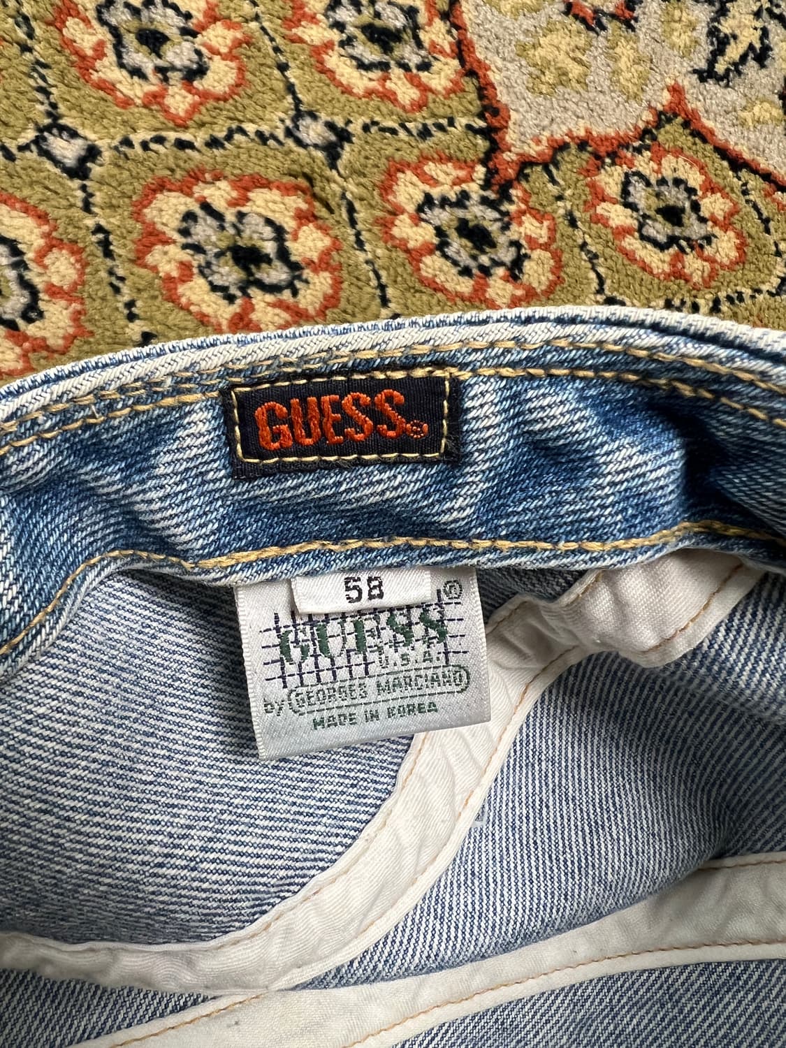 90s Guess 게스 빈티지 데님 볼캡 상품이미지3