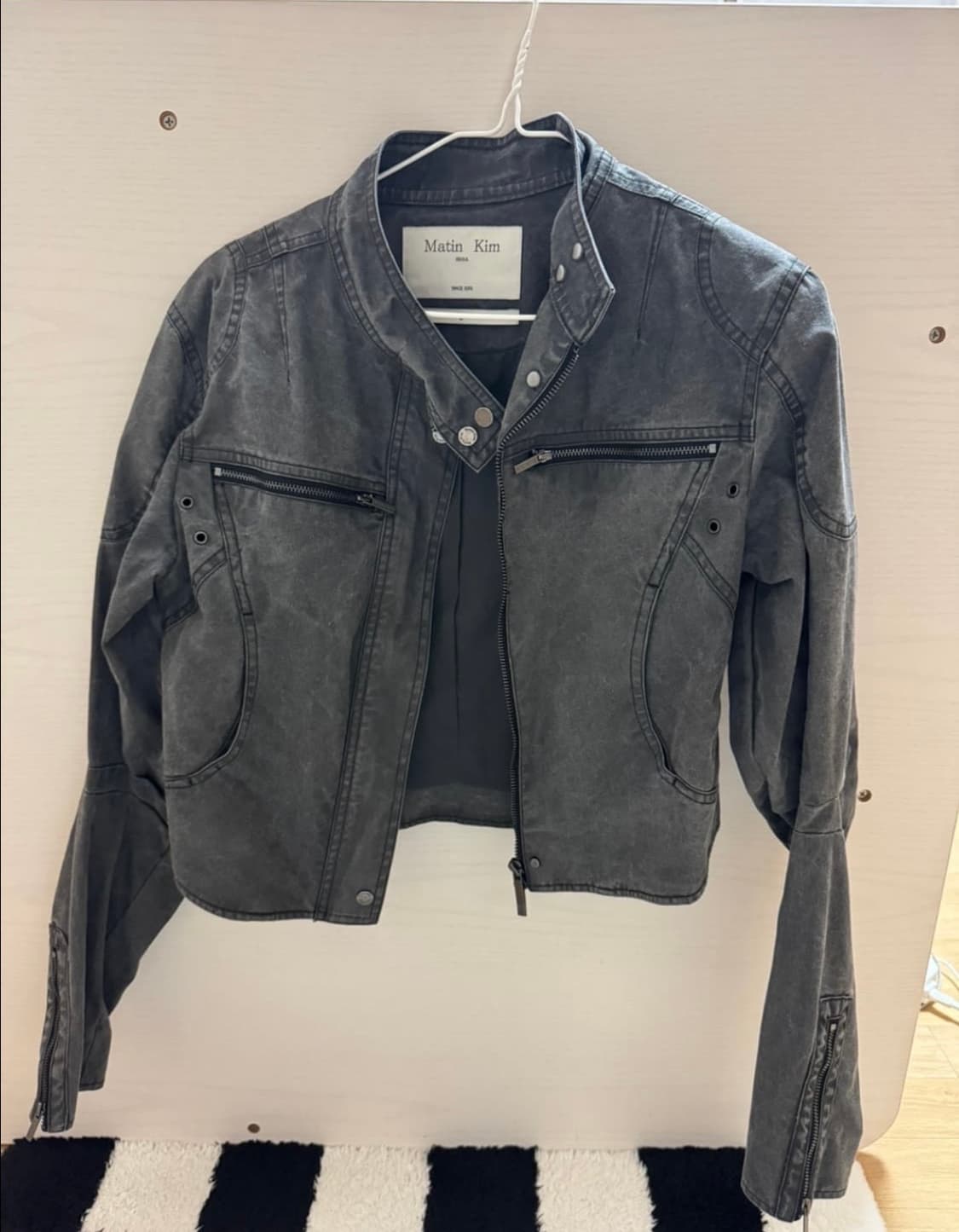 마뗑킴 데님 바이커 자켓 s 상품이미지4