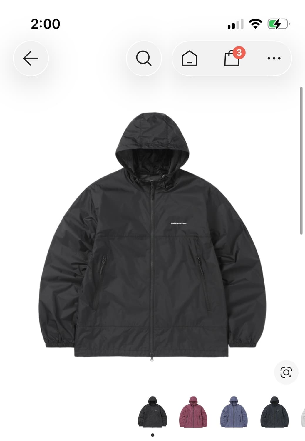 디스이즈네버댓 바람막이 XL 새상품 상품이미지1