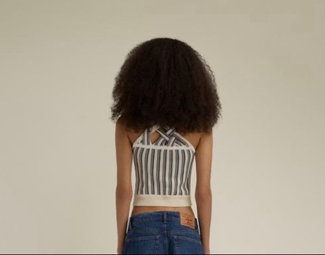 y/project Braided Neck Knit Top In Neutr 상품이미지2