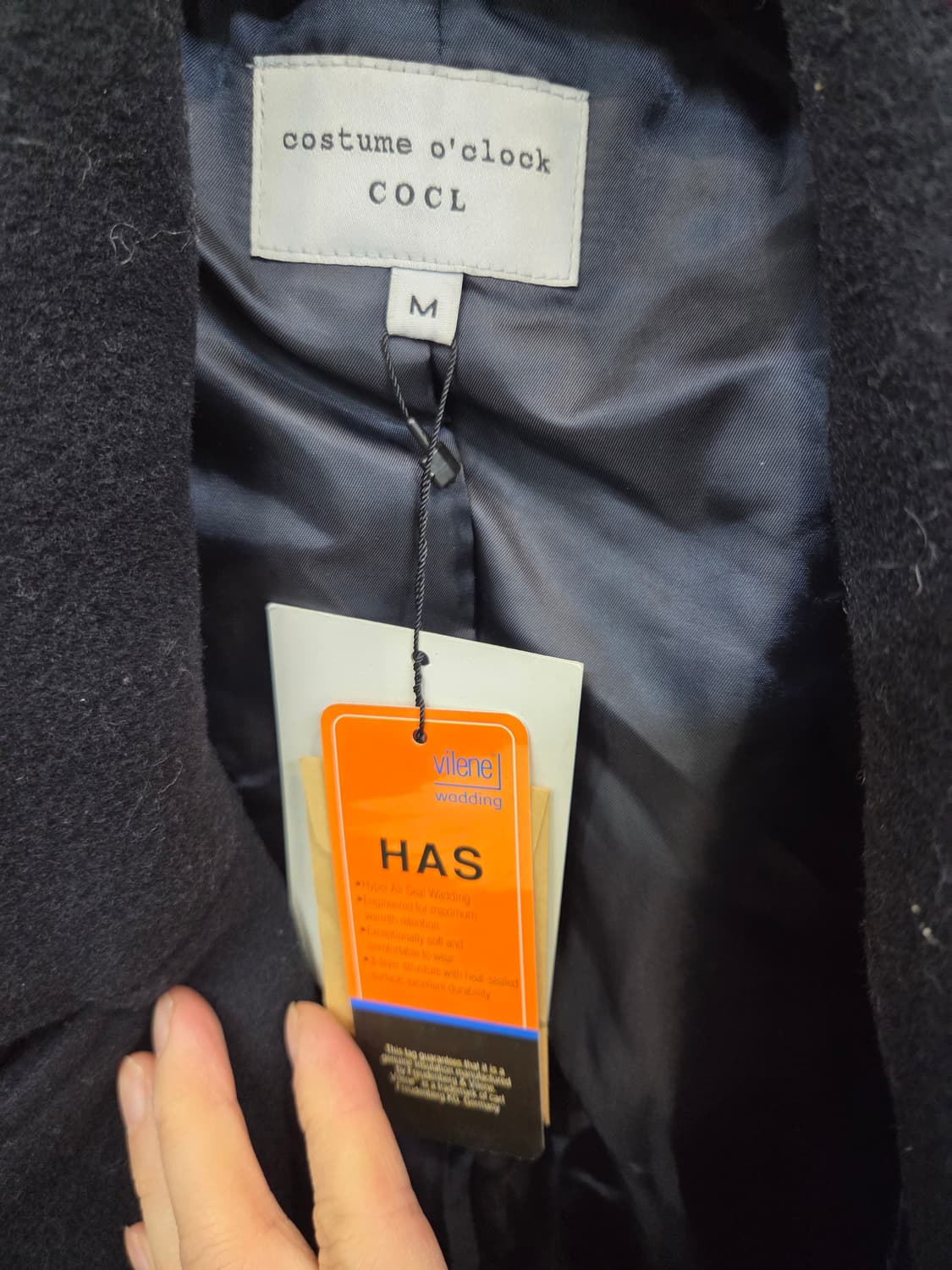 커스텀어클락 나인티스 헤비웨이트 울 더블코트 L 상품이미지3