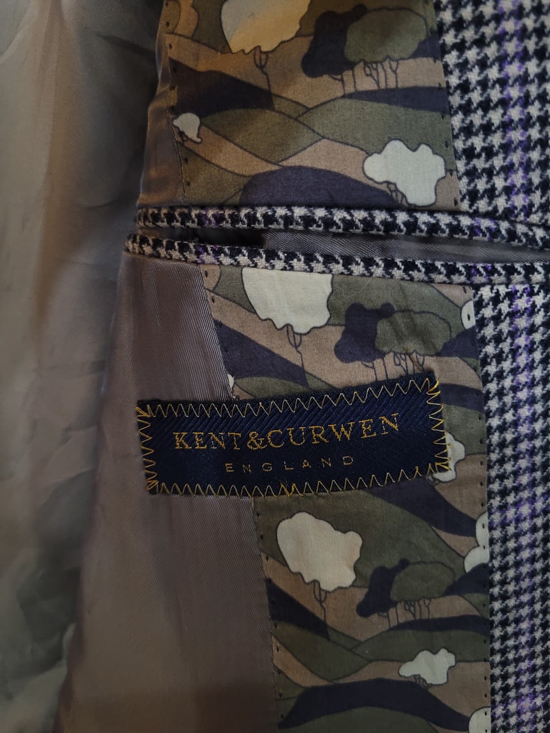 KENT & CURWEN 하운드체크 울 블레이저 자켓  상품이미지6