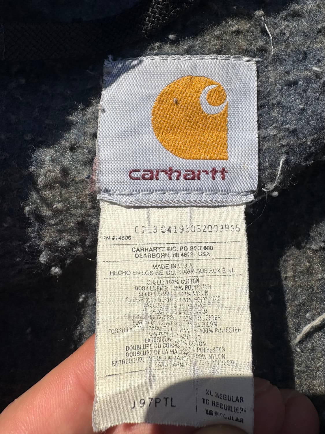 칼하트 디트로이트 J97 PTL Made In USA 상품이미지4