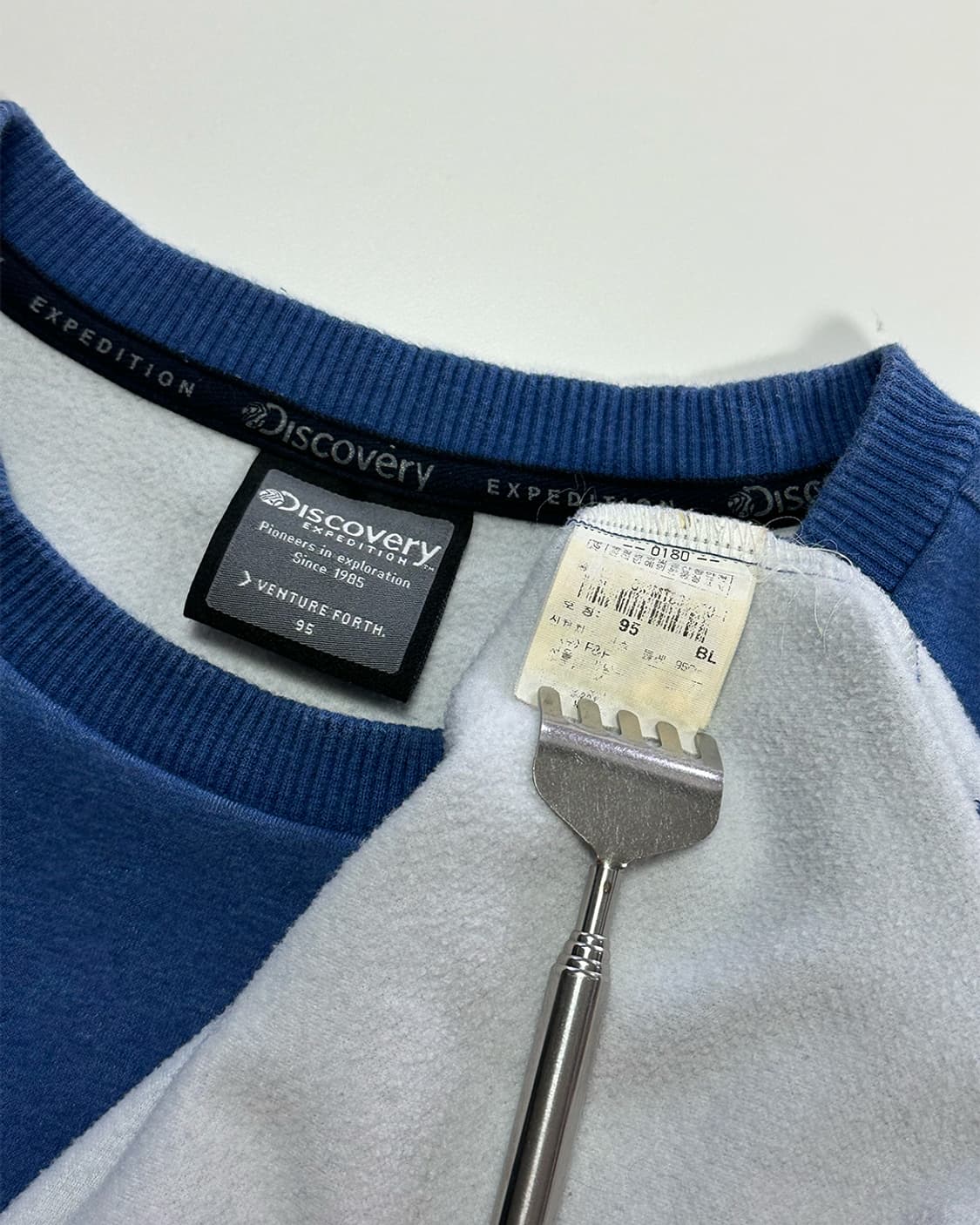 디스커버리 기모 맨투맨 블루 상품이미지4