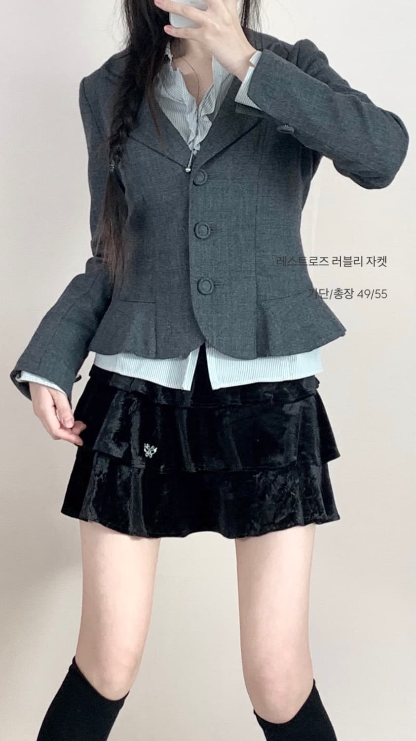 L'est rose 레스트로즈 챠콜 러블리자켓 상품이미지5