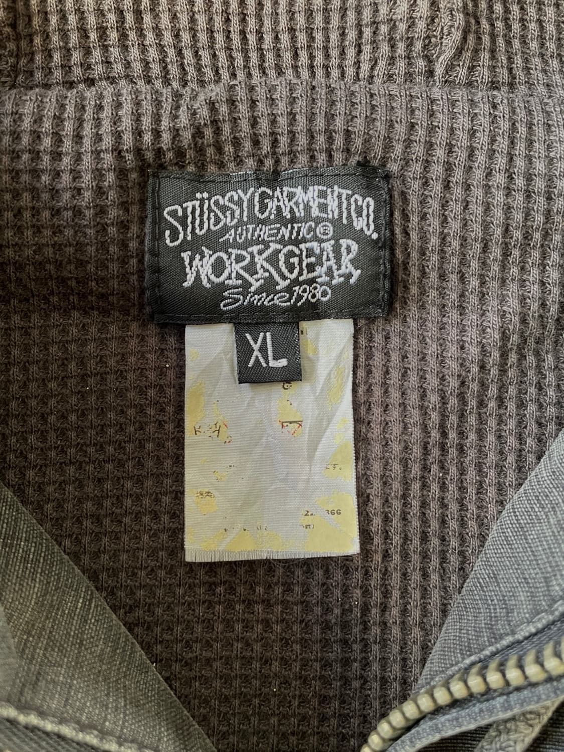 00s Stussy Canvas Faded Black Hood zip 상품이미지6