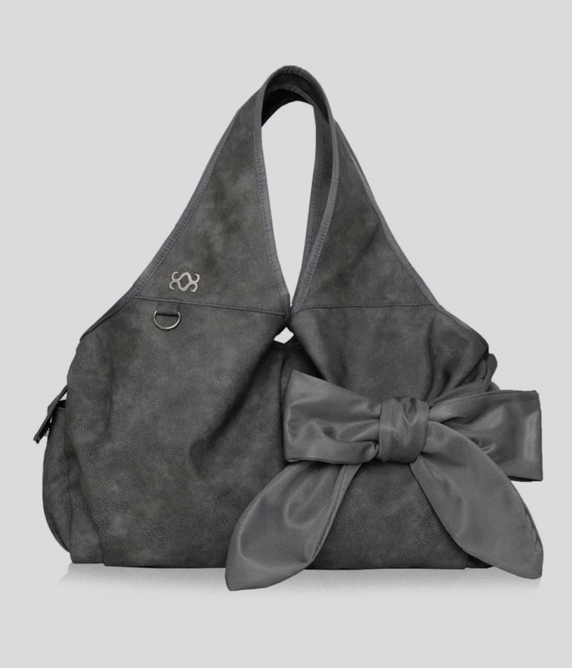 시월107 보우 숄더백 누벅 그레이 상품이미지1