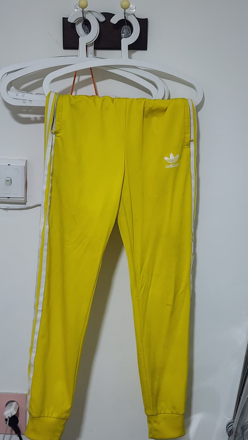 정품 아디다스 옐로우 삼선 팬츠 160 상품이미지1