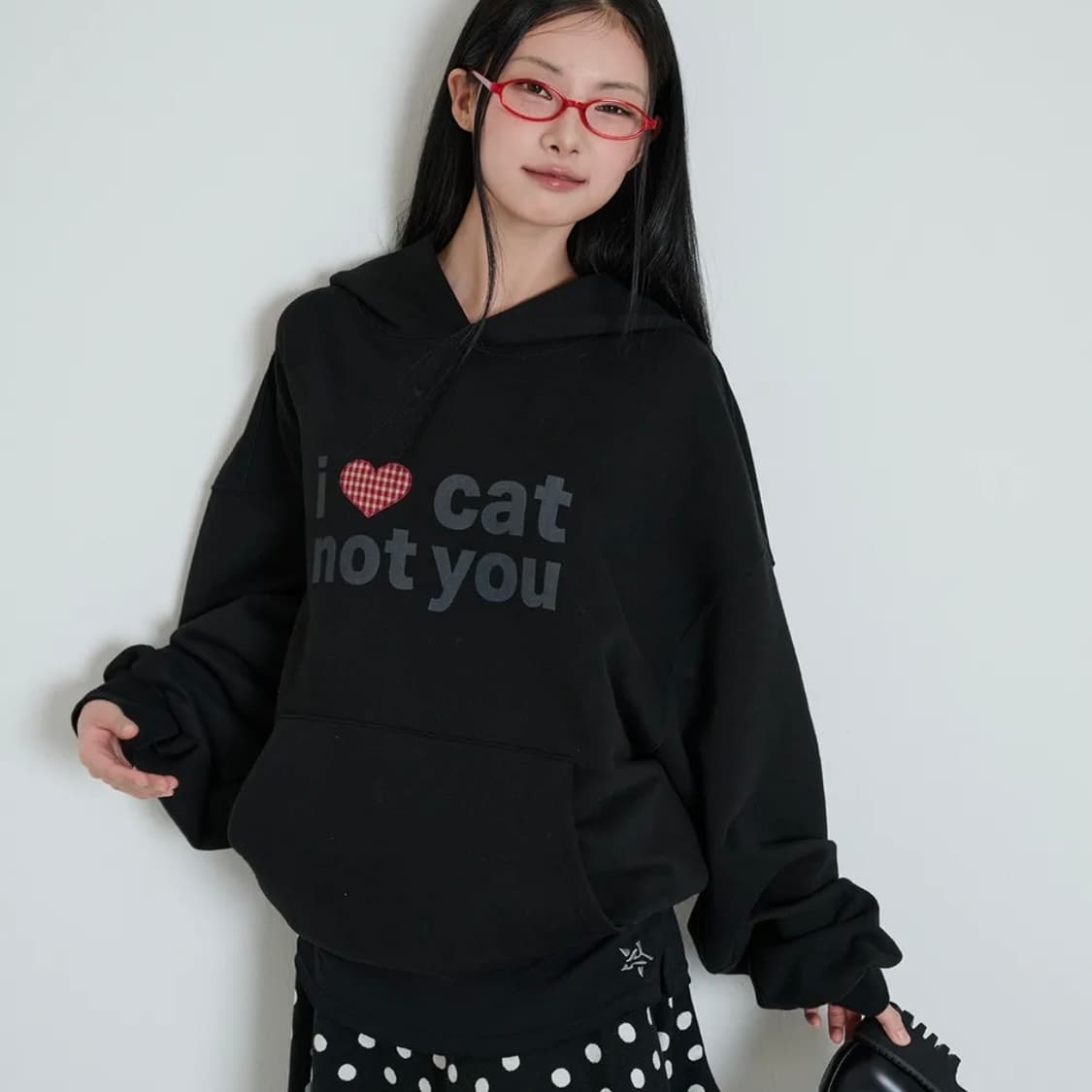 I LOVE CAT NOT YOU CAT EAR HOODIE 상품이미지7