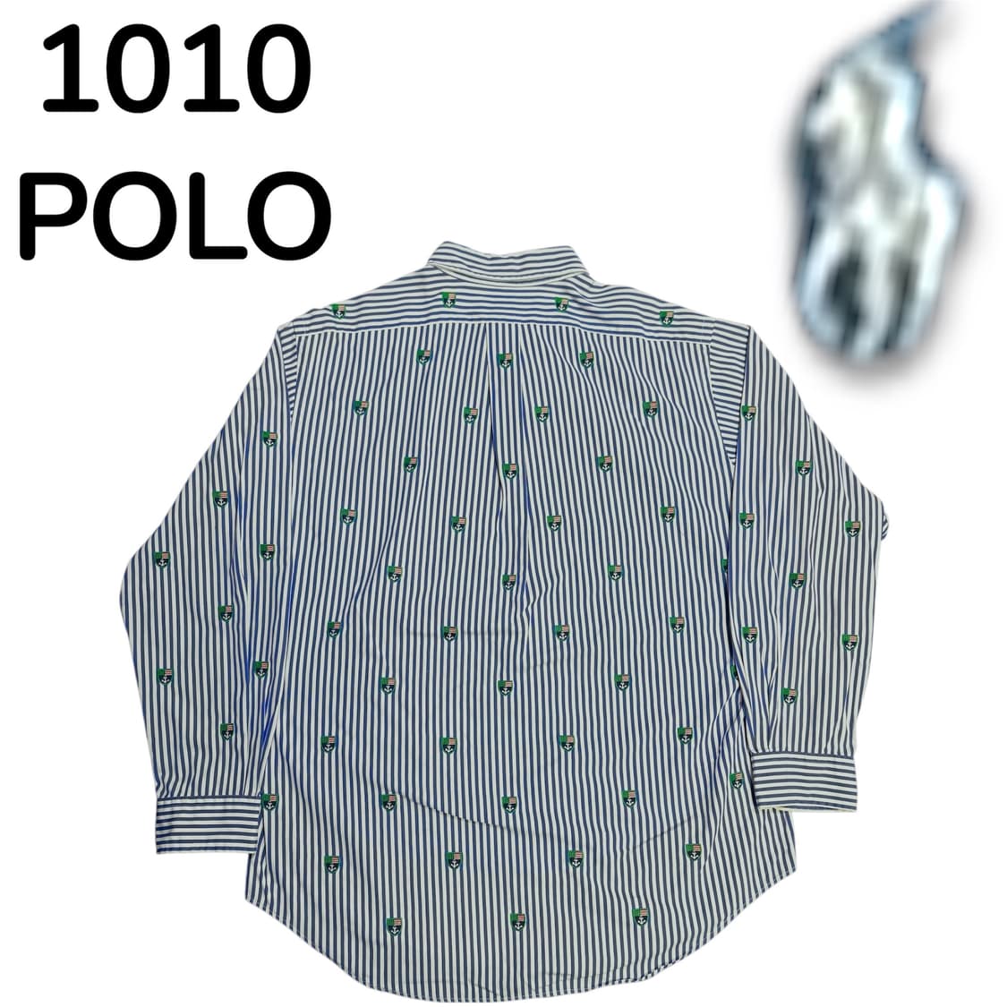 폴로 스트라이프 클래식핏 패턴 셔츠 L 상품이미지3