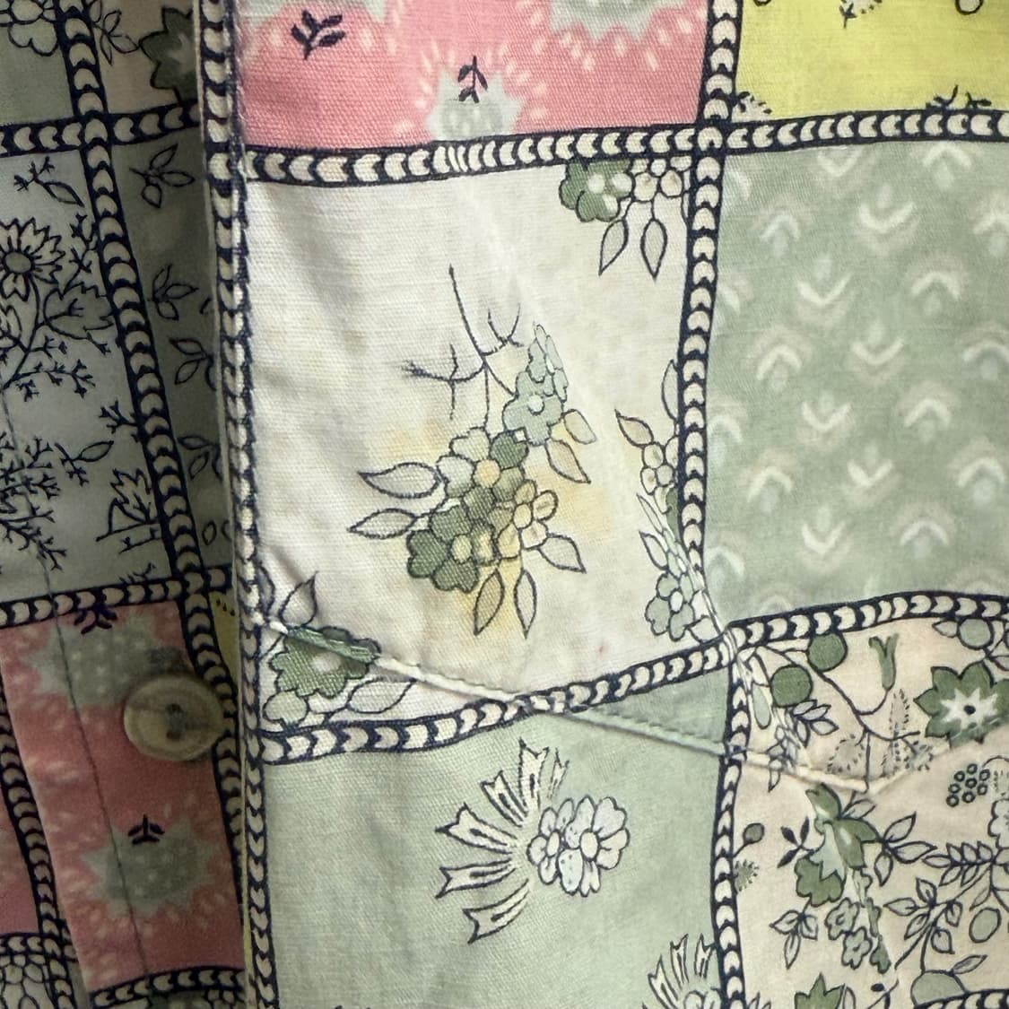 베네통 패치워크 셔츠 (M) 상품이미지3