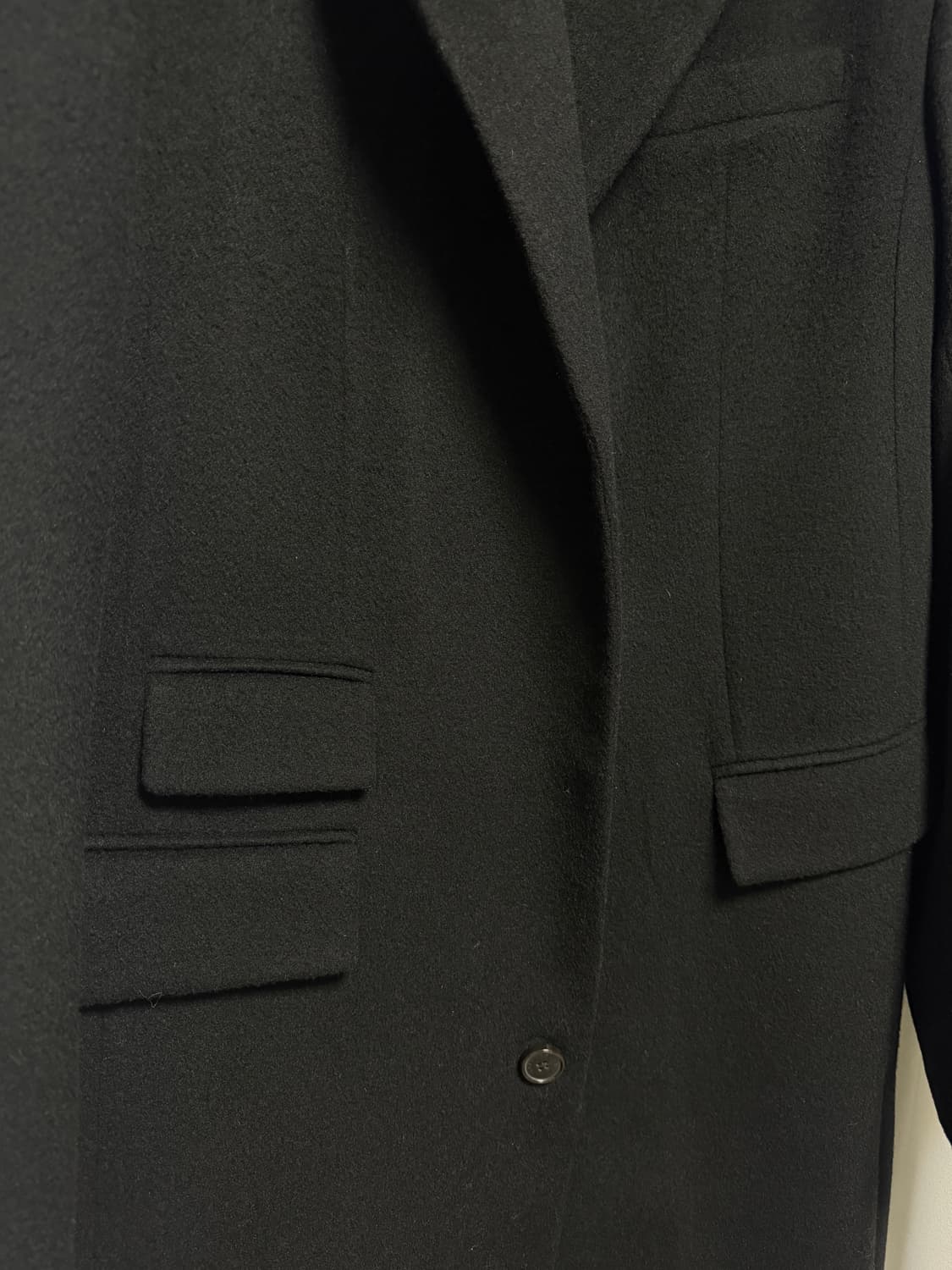 인스턴트펑크 캐시미어 싱글 코트 블랙  상품이미지4