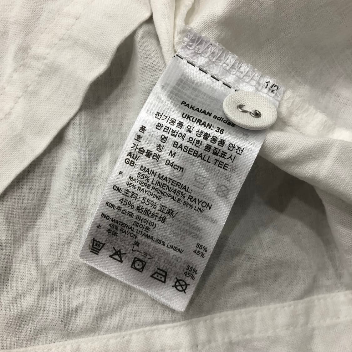 아디다스 베이스볼 반팔 린넨 크롭티 상품이미지4