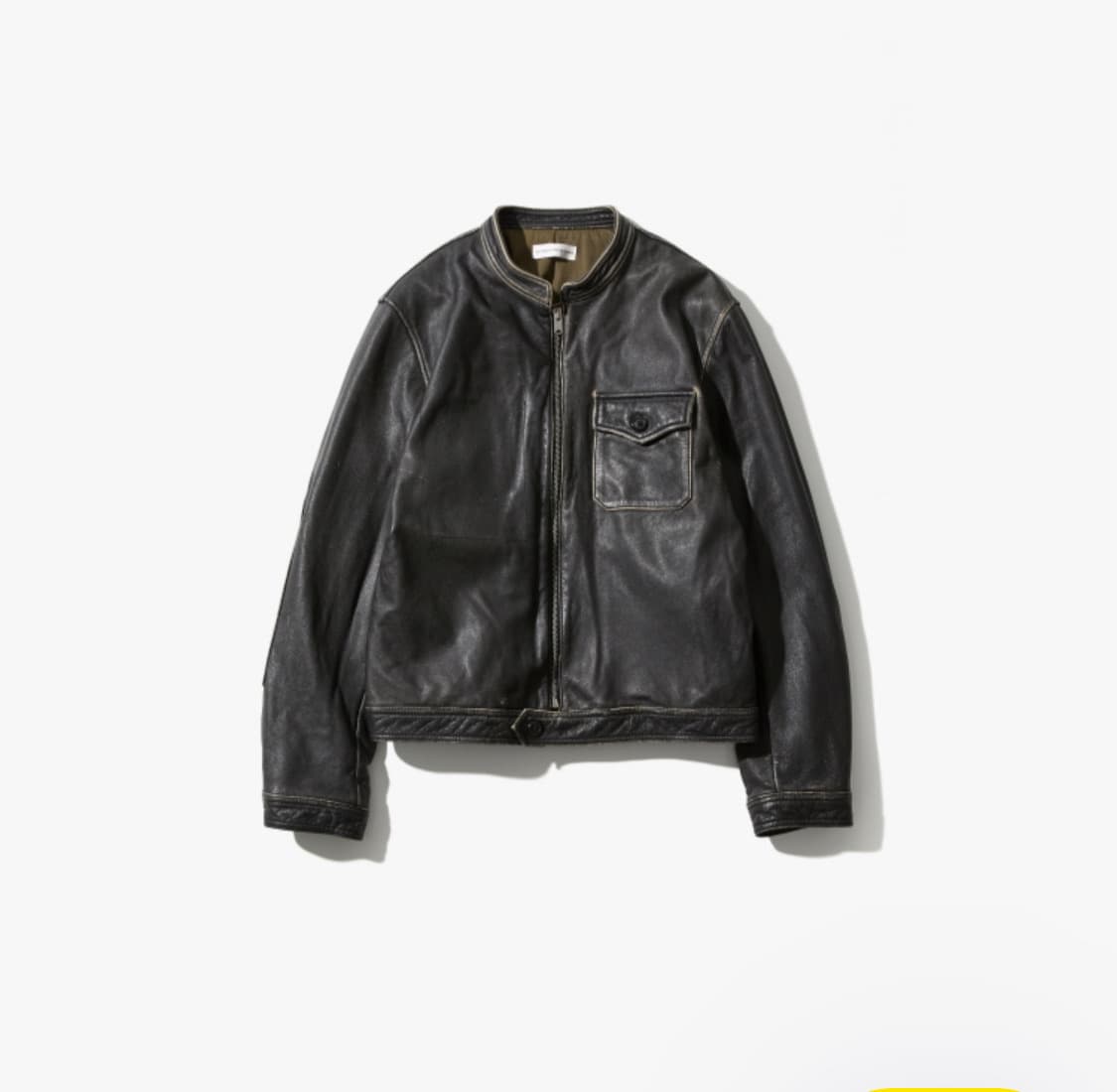 Washed Mechanic Leather Jacket 상품이미지2
