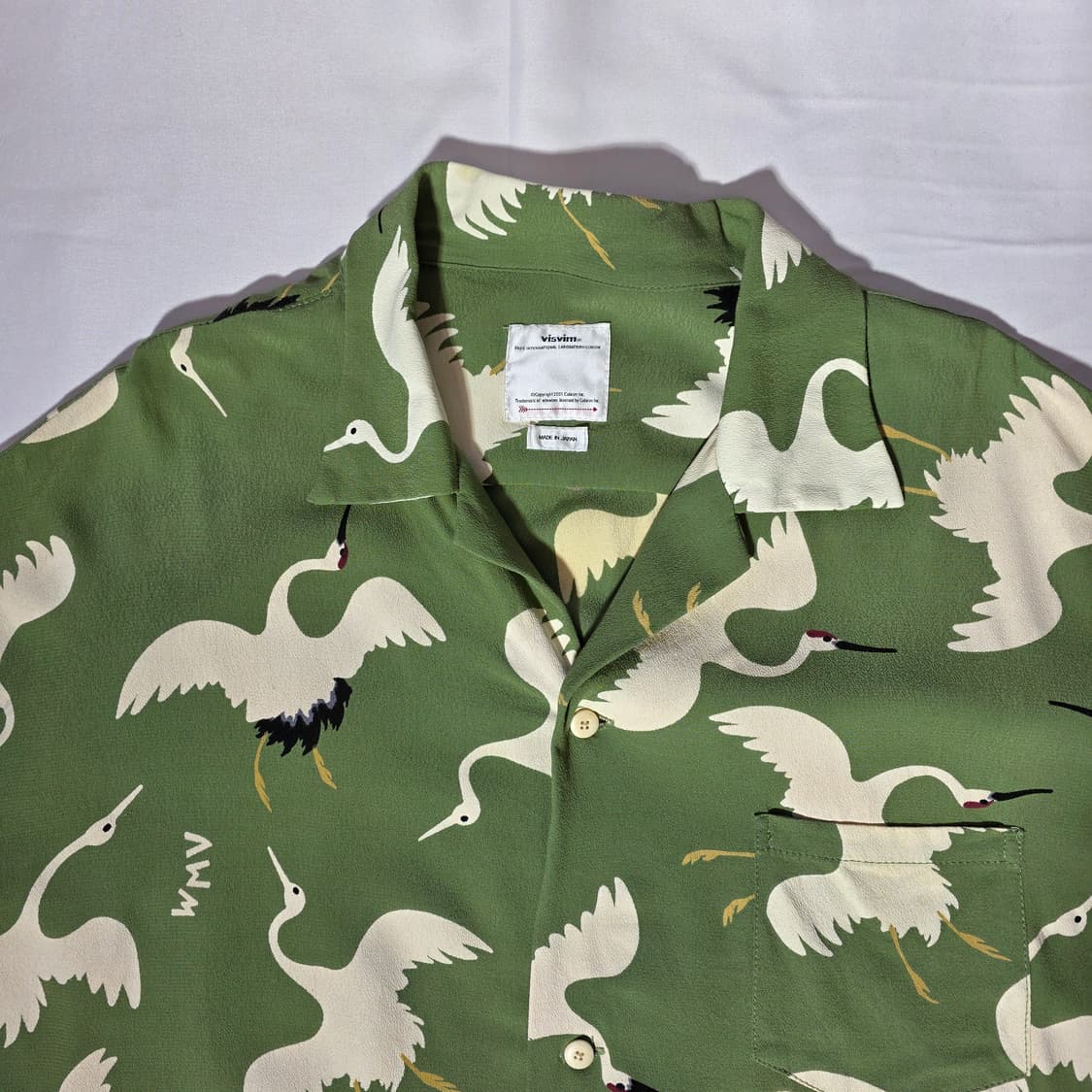 [5]비즈빔 크로스비 셔츠 숏슬리브 히카쿠 라이트 그린 하와이안 셔츠 상품이미지3