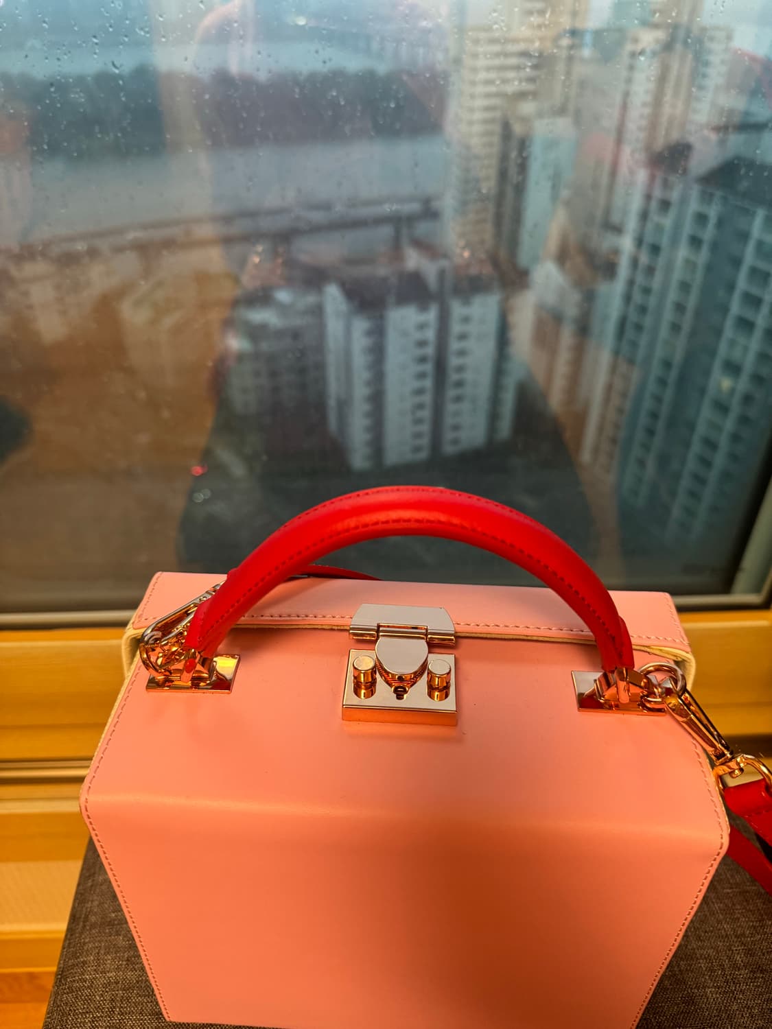 옷집사 드부백 이혜영 기은세 크로스 탑핸들 숄더백 핑크 상품이미지4