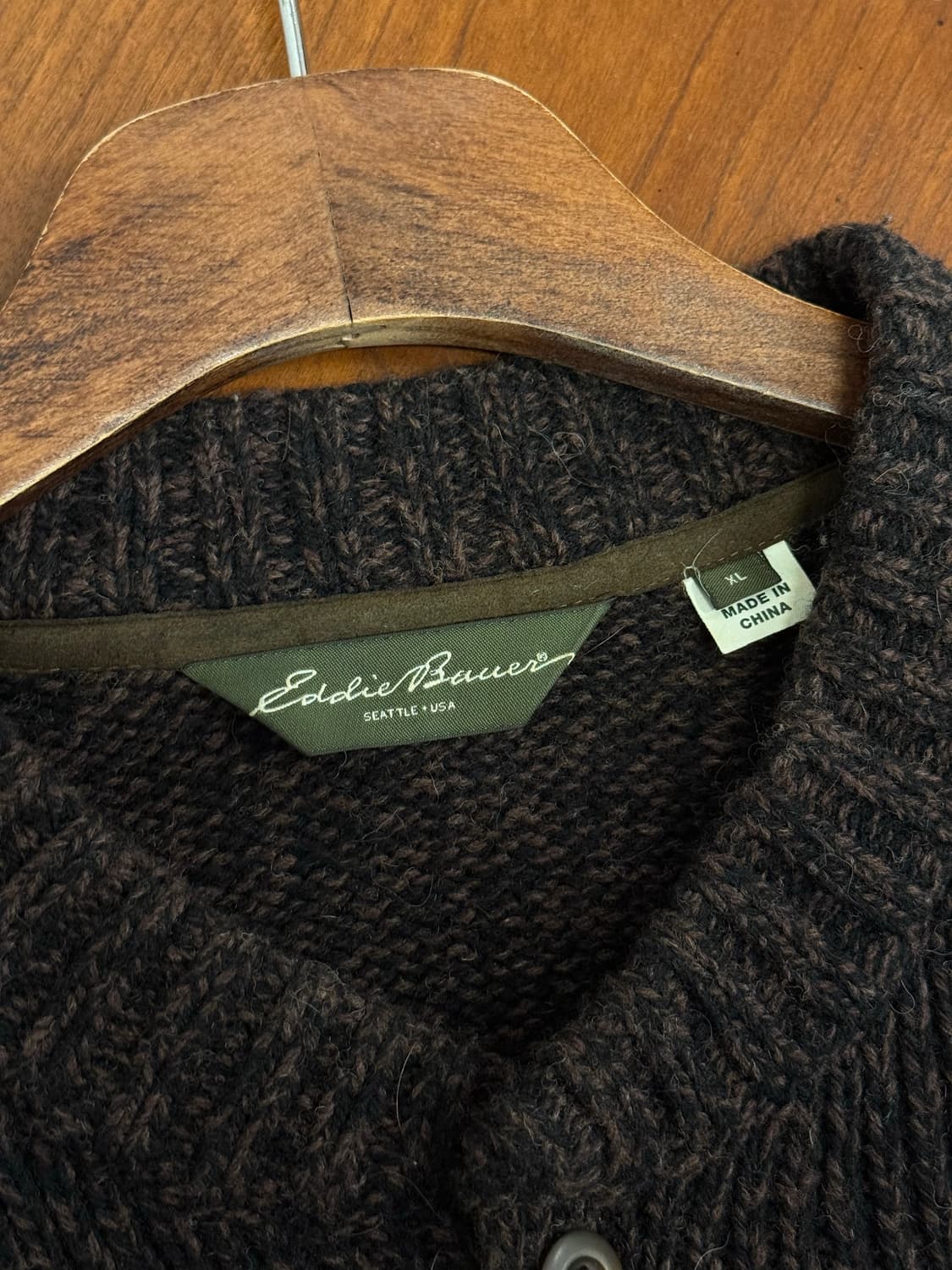 XL) Eddie Bauer Lambswool Henley Knit Sw 상품이미지7