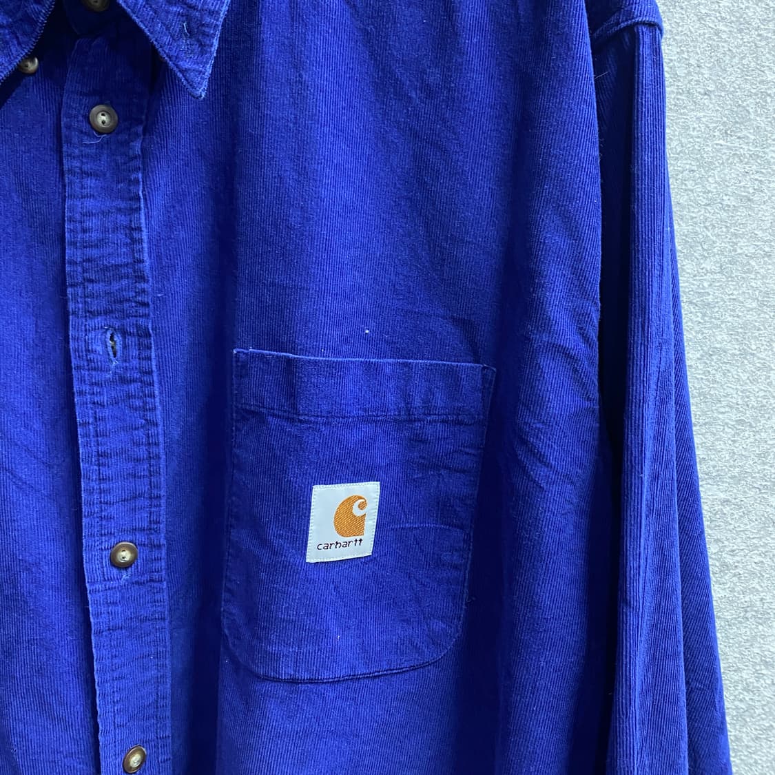 칼하트 포켓로고 코듀로이 네이비 코튼 셔츠 B3464 상품이미지3