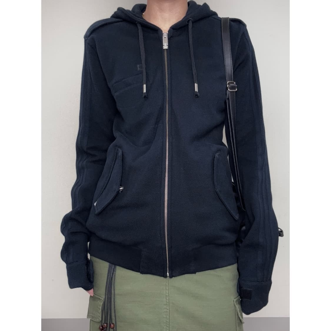 빈티지 아디다스 블랙 후드집업 상품이미지1