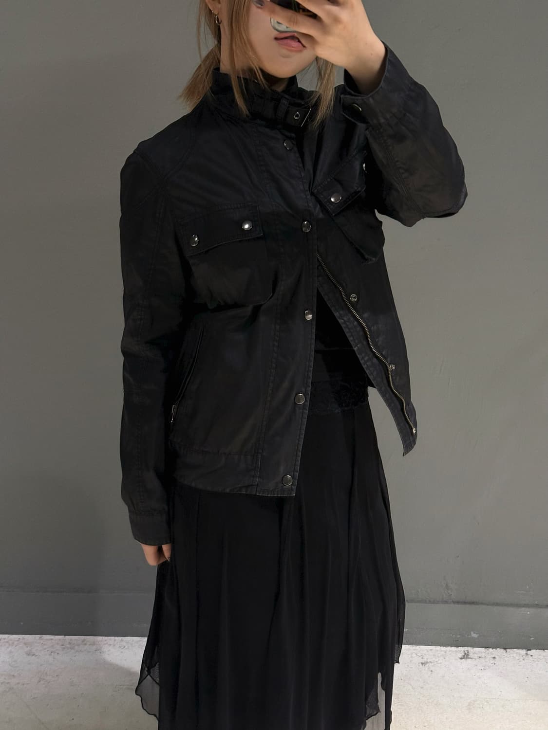 neck buckle pocket detail coating jk 상품이미지1