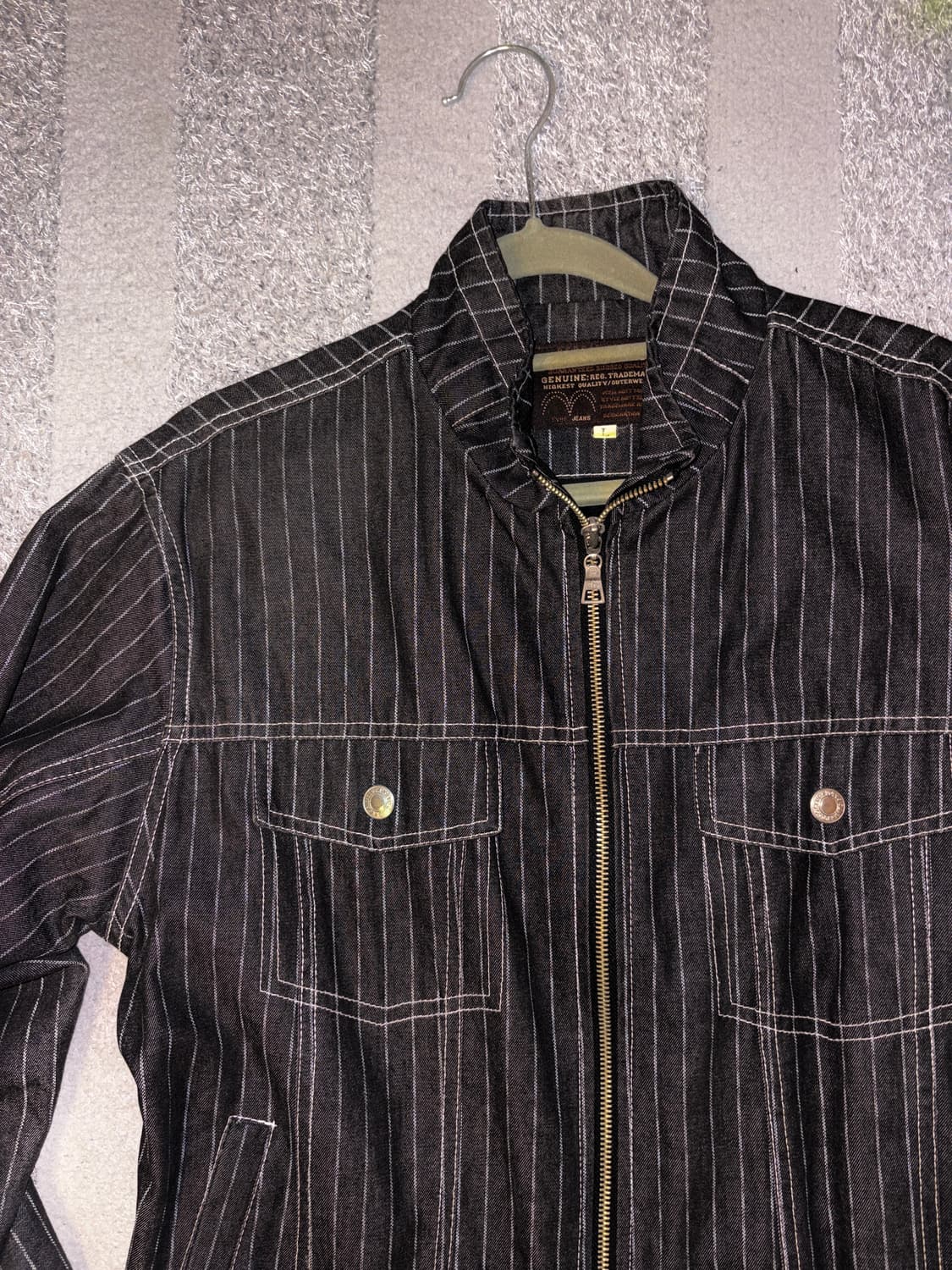 스트라이프 포켓 집업 상품이미지2