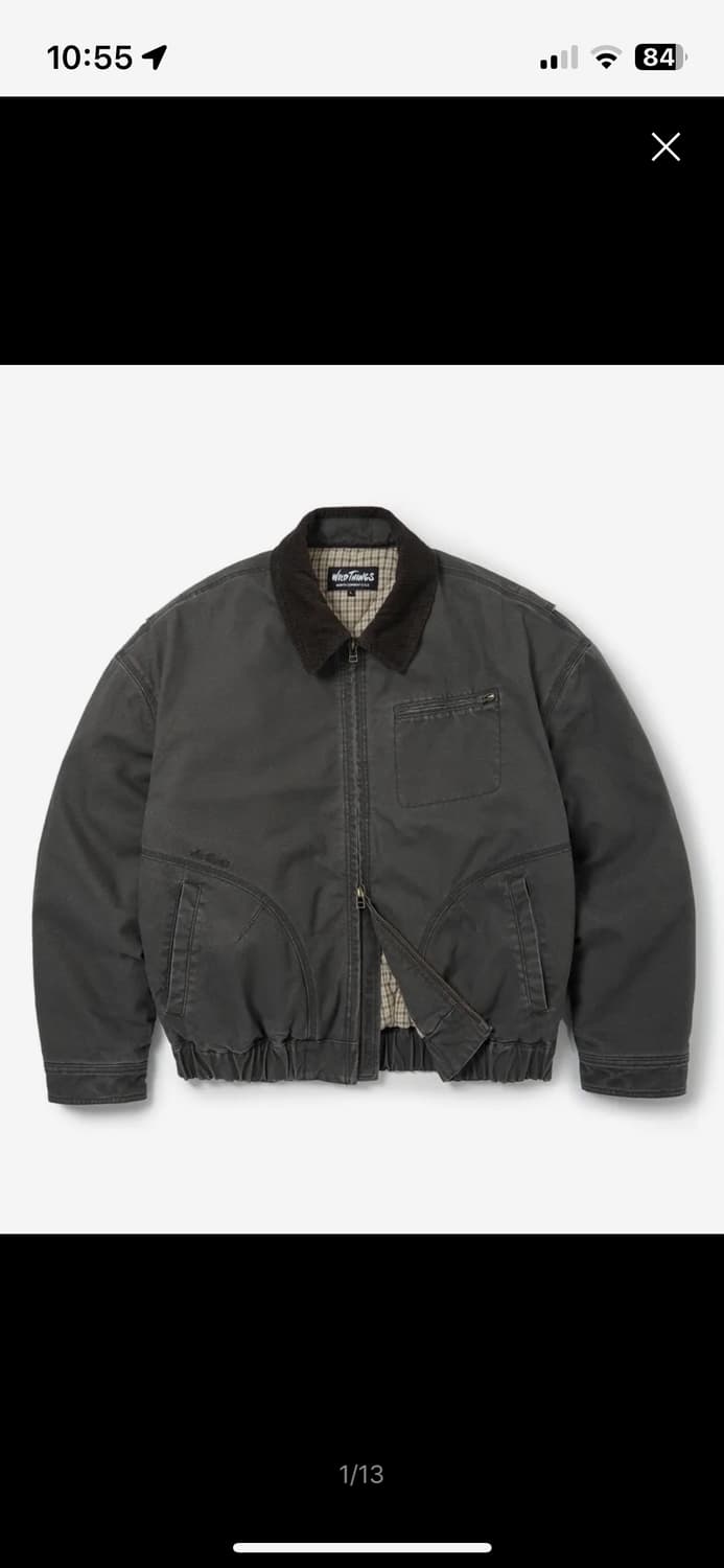 와일드띵스 빈티지 워크 자켓 그라파이트 M 상품이미지1