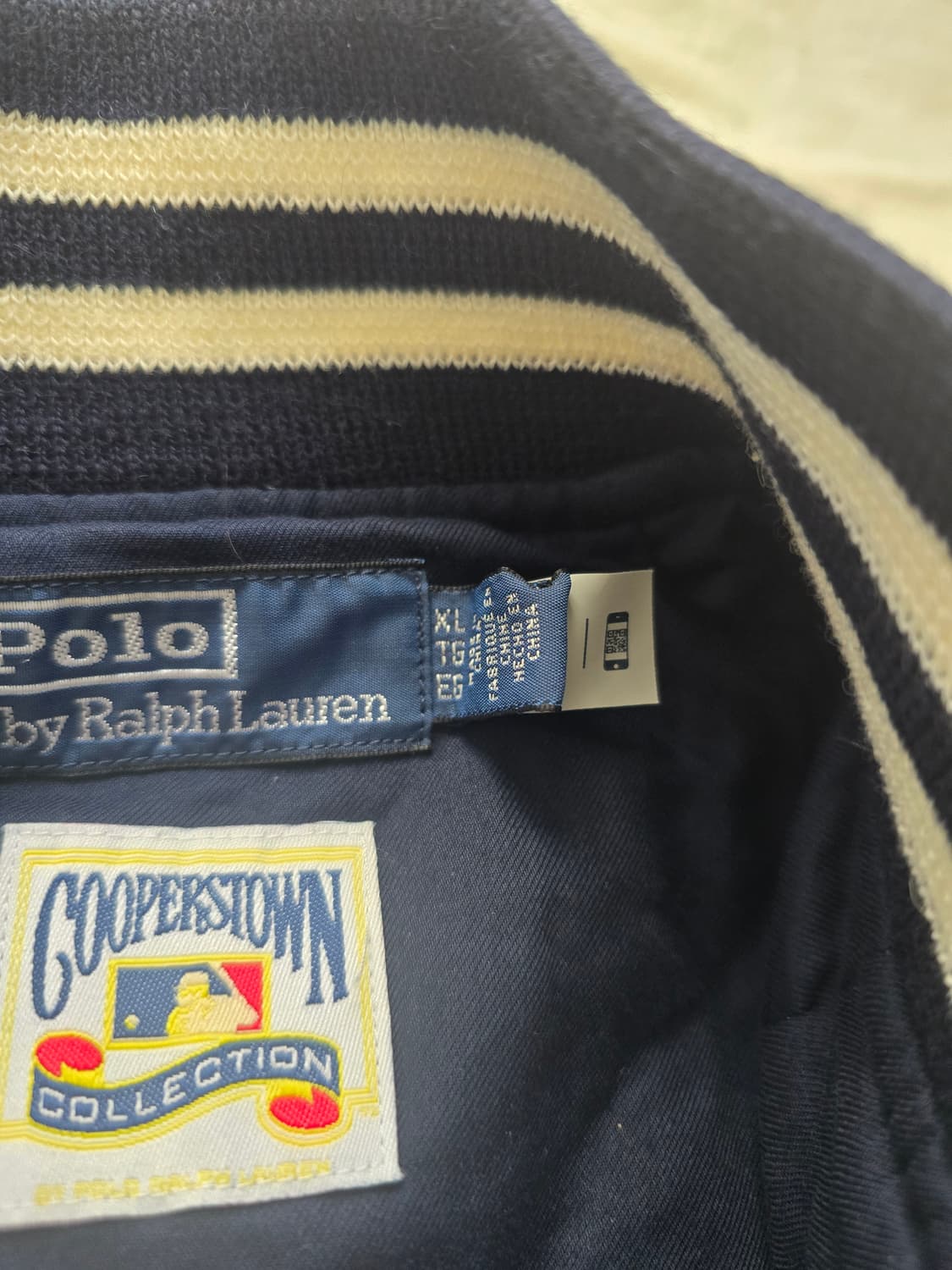 폴로 랄프로렌 양키스 바시티 새틴 점퍼 XL 상품이미지2
