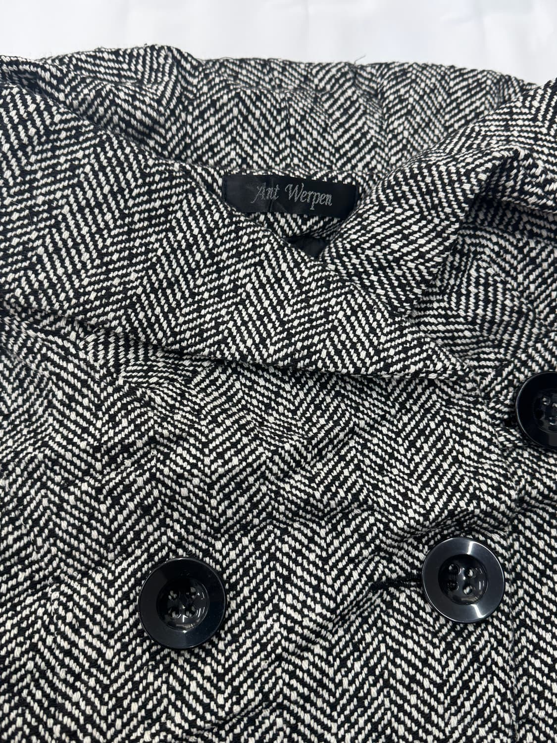 🩶슈슈룬 쇼콜라깔 숏 벨트 코트 🩶 나나깔 시크 패턴 일본 빈티지 상품이미지4