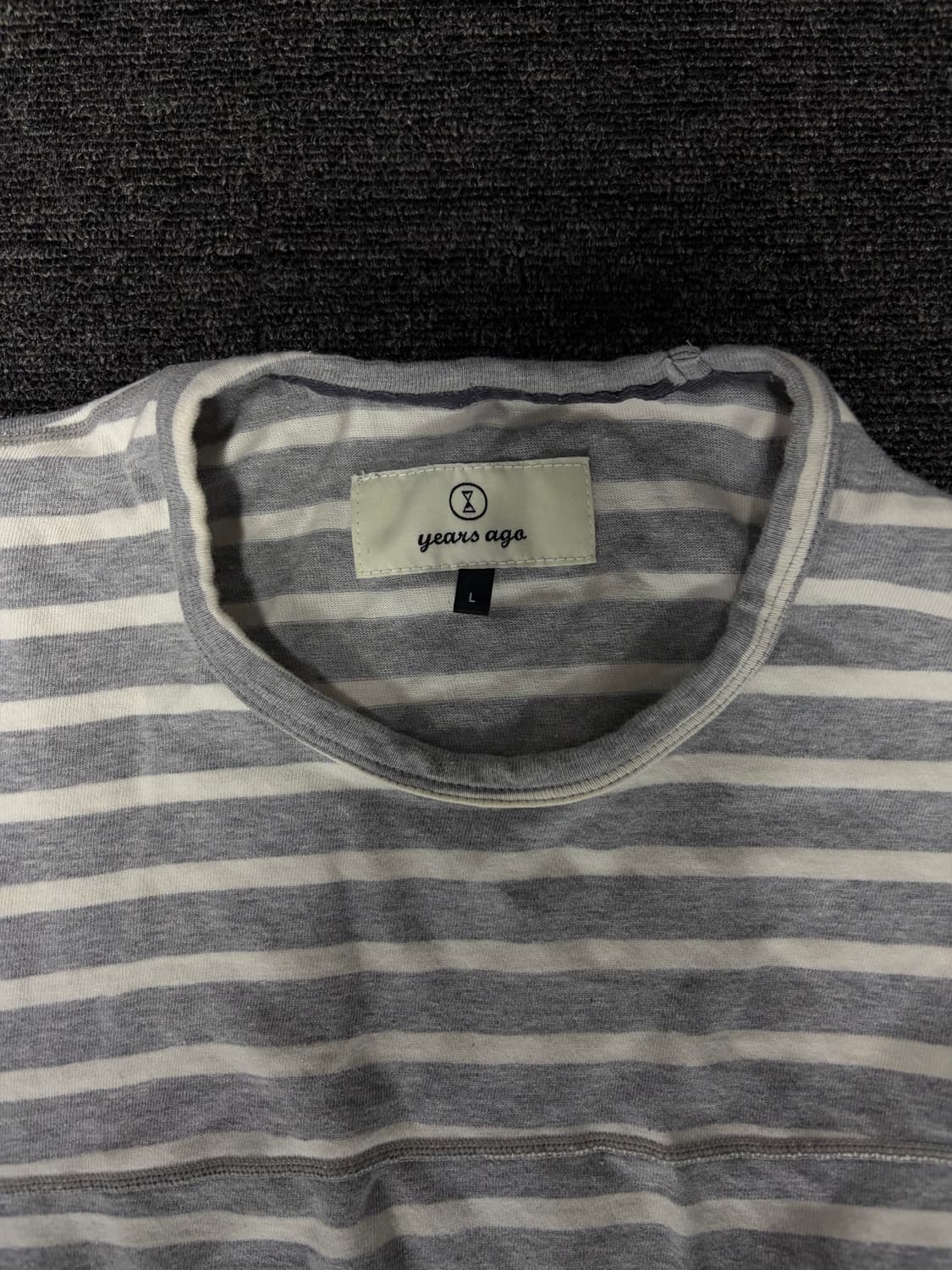 이얼즈어고 스트라이프 오버사이즈 티셔츠 (L) 상품이미지4