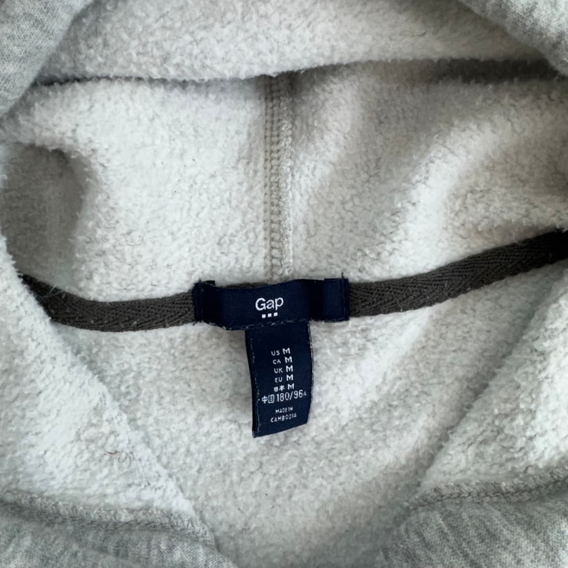 Gap 갭 차콜 로고 그레이 후드집업  상품이미지5