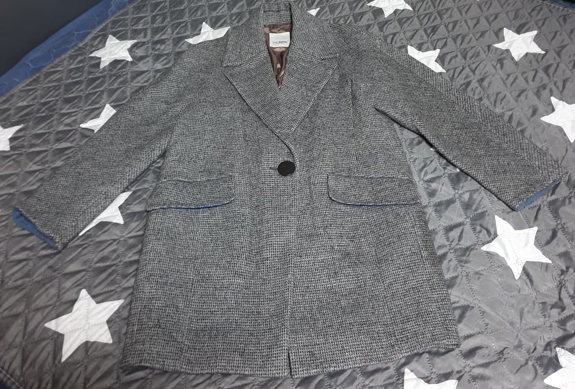 ZOOK 주크 울혼방 트위드 미디코트 그레이 (55) 상품이미지1