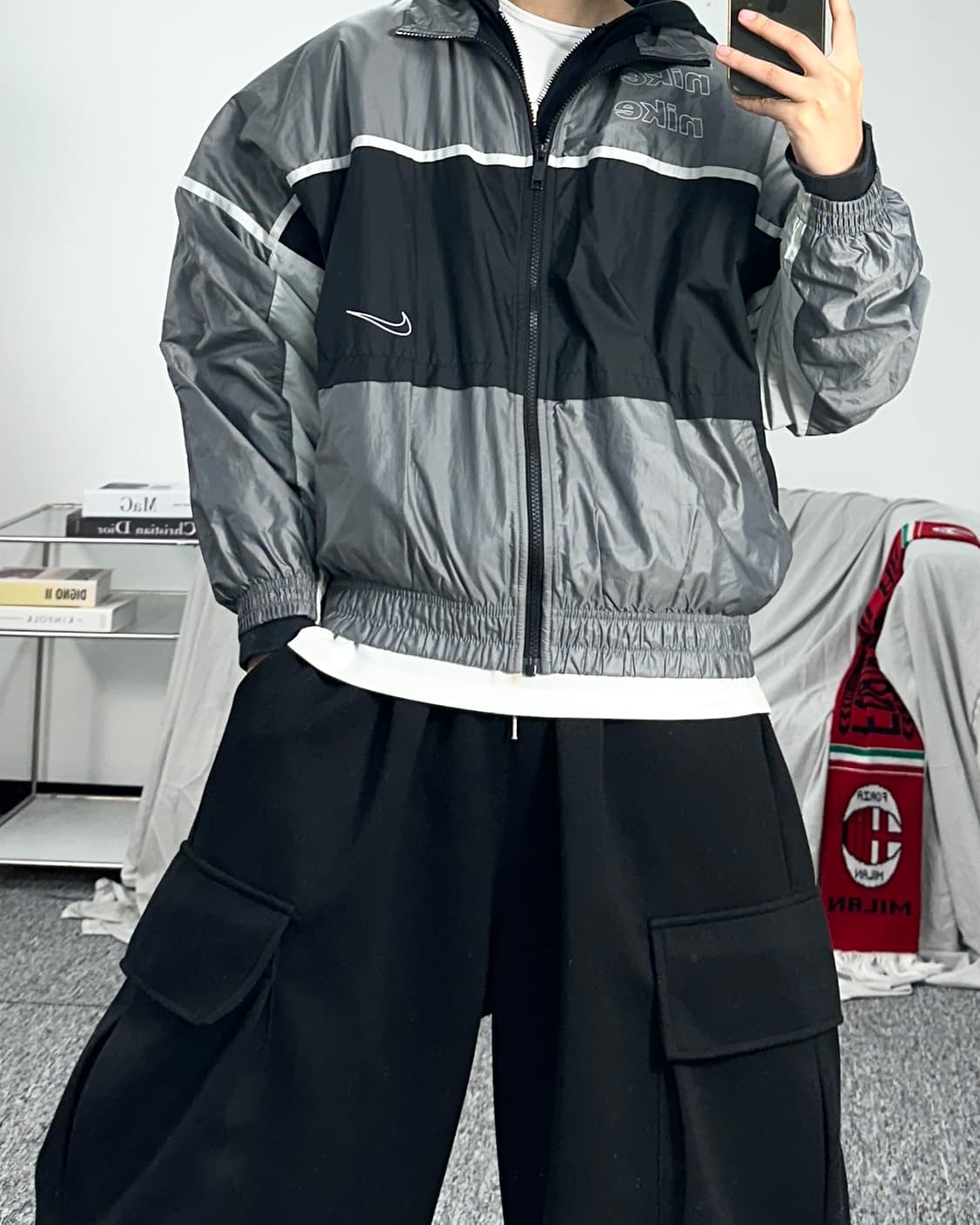 나이키 빅로고 아카이브 RMX 우븐 바람막이 M 상품이미지3