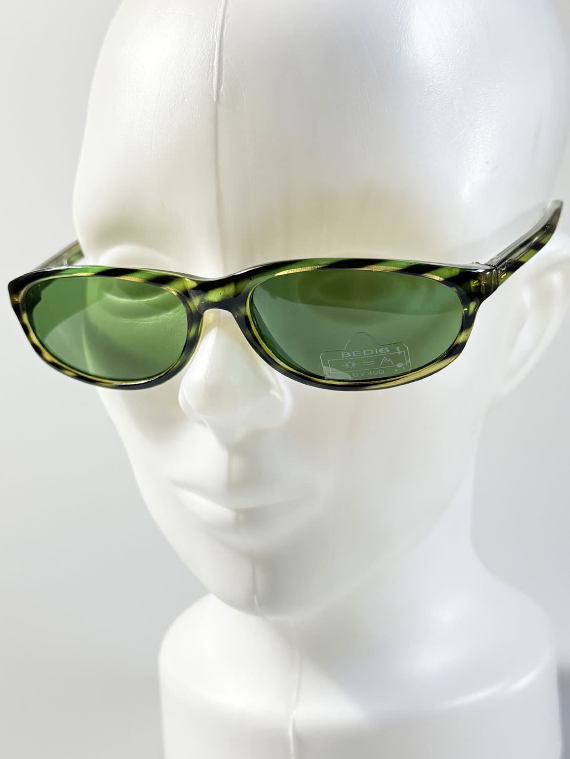 90s BEDIS 그린 마블 스퀘어 빈티지 선글라스 상품이미지8