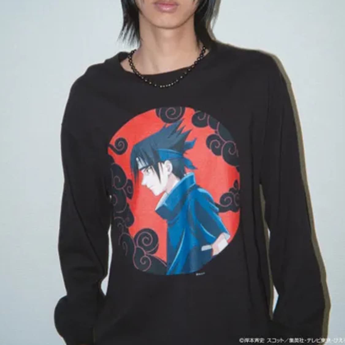 플라그스터프 나루토콜라보 사스케 롱슬리브 블랙 L 상품이미지3