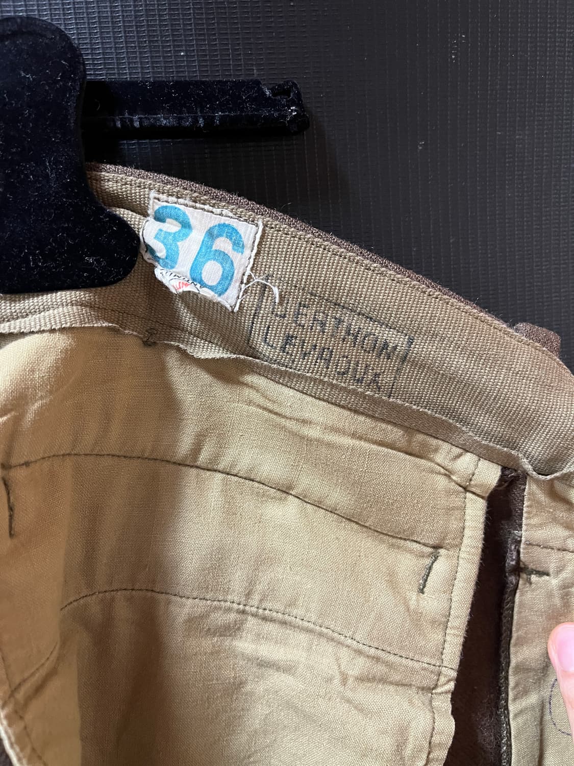 50s 프랑스 오리지널 관급 울 트라우저 상품이미지4