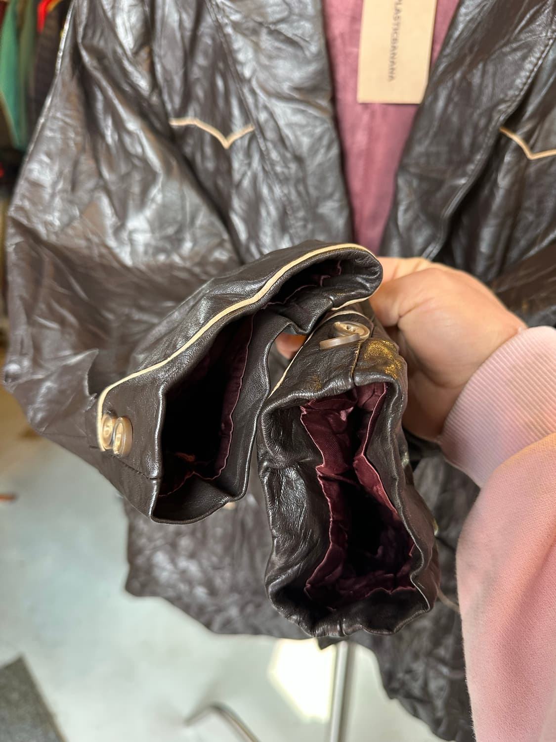 90s 리얼 레더 웨스턴 레더 블레이져 자켓 상품이미지6