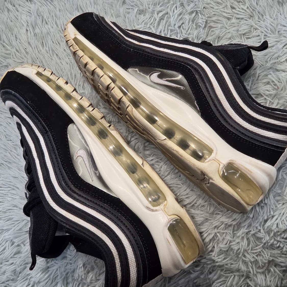 1q-7:나이키 에어맥스 97 블랙 실버 (240mm) 상품이미지8