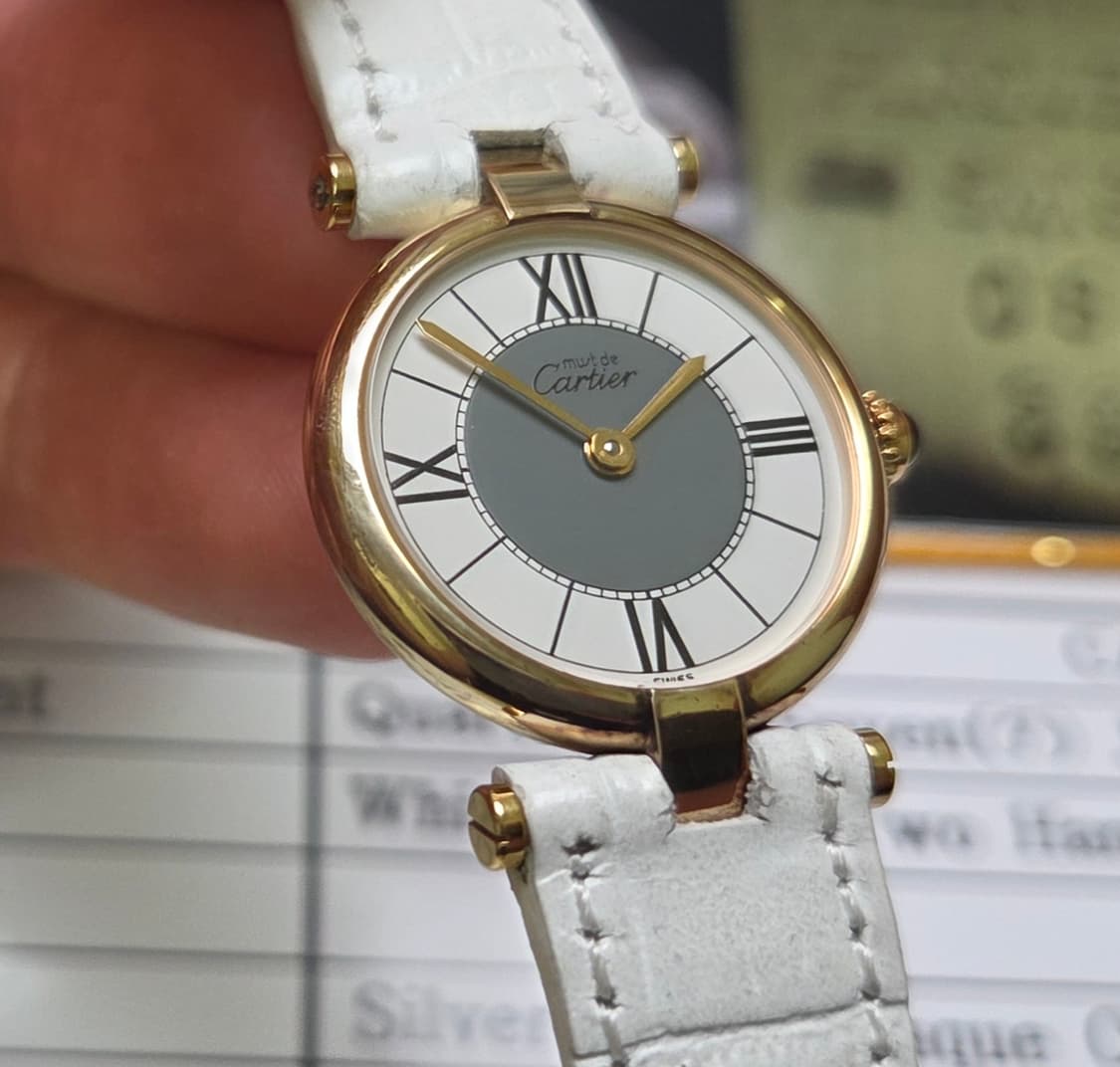 빈티지 까르띠에 머스트드 방돔 희귀 로만그레이 여성용 (감정서 포함) 상품이미지9